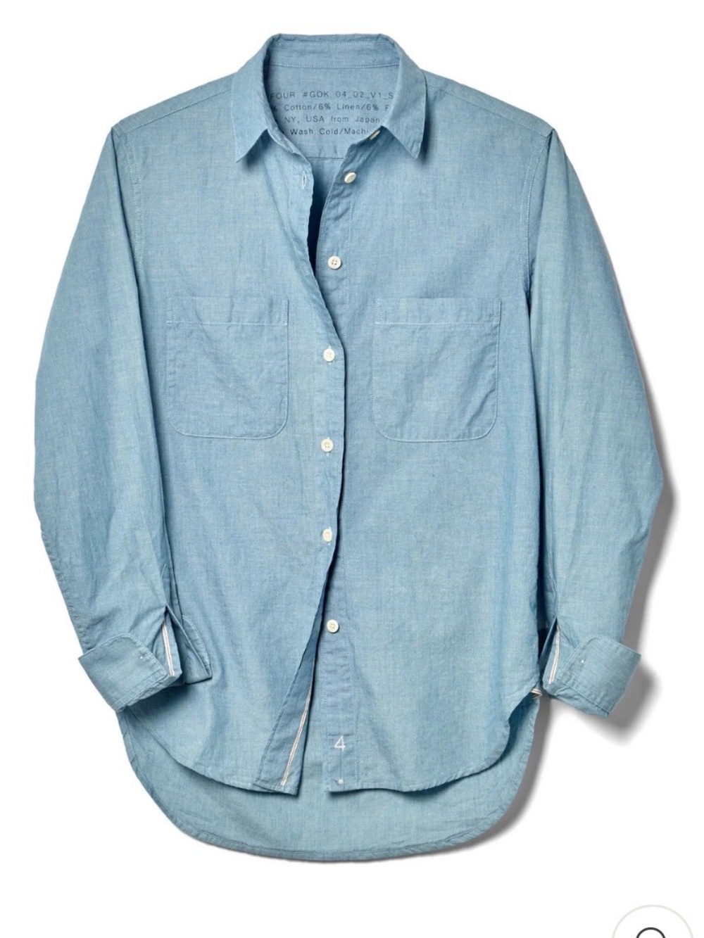 Four Objects XS Light Chambray Button-Down Shirt - Picture 1 of 2